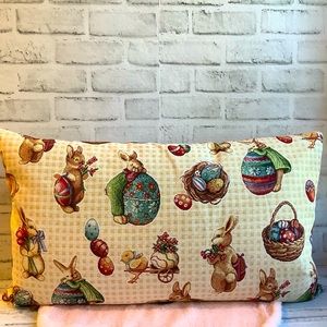 Caldeira Easter Egg Hunt Tapestry Feather Pillow